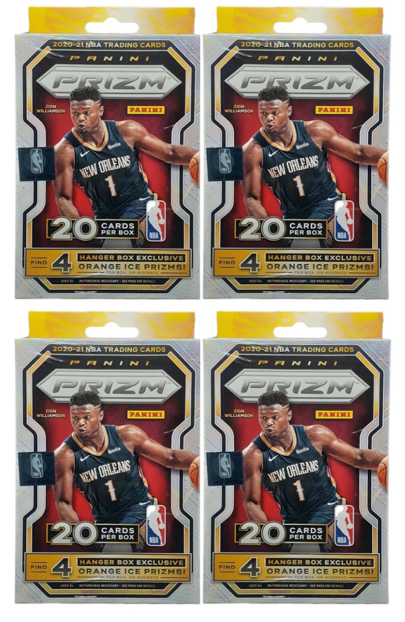 2020-21 Panini Prizm Basketball Kleiderbügel Box (Orange Ice) 20 Ct. 4x Lot